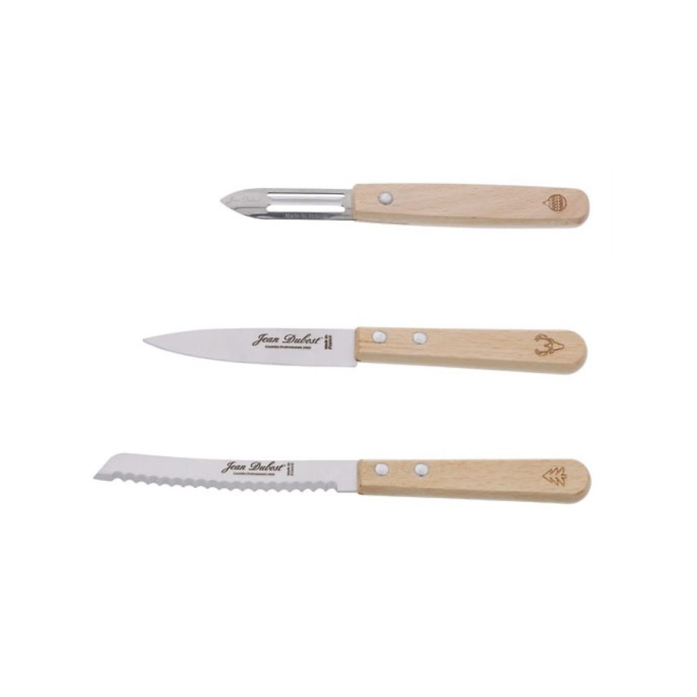 Couvert – Coffret 3 couteaux de cuisine tradition Jean Dubost CB10A250D80273