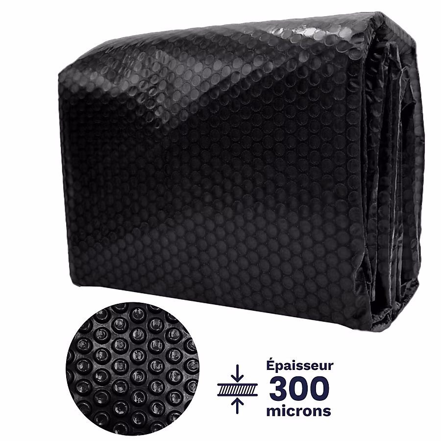 Bâche à Bulle Piscine 3 × 2 m – Épaisseur 300 Microns, Épais et Durable, Bache Bulles Rectangulaire 12 Tailles Disponibles, Noir
