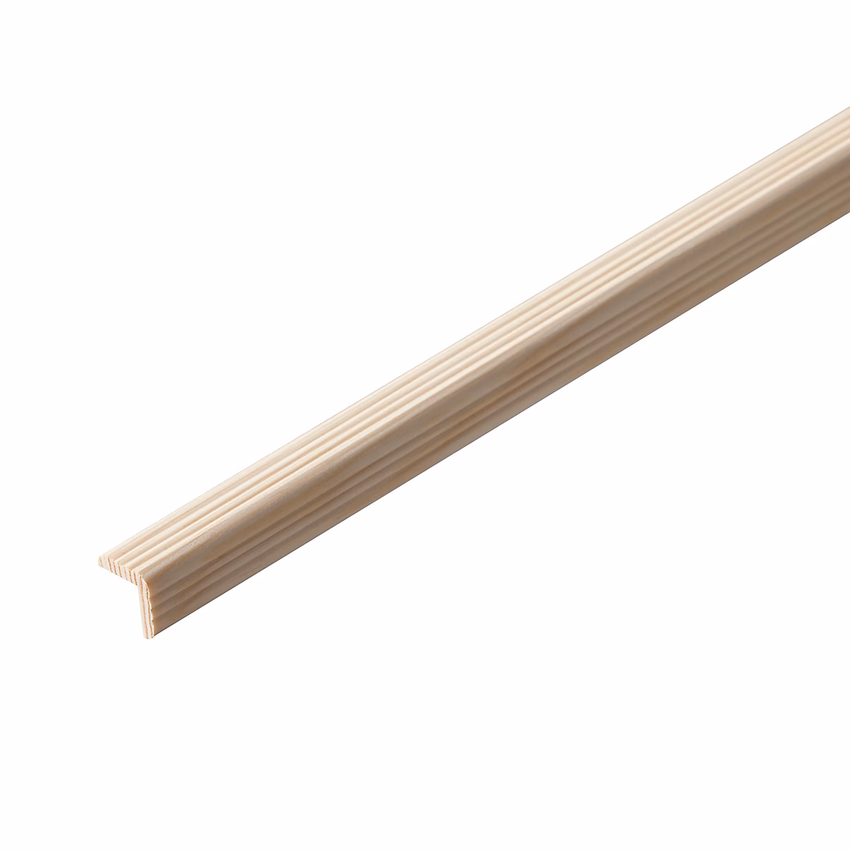Baguette d'angle cannelée arrondie pin 18 × 18 mm L.2 – 4 m