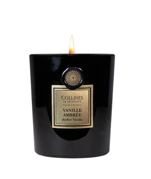 Bougie parfumée Collines de Provence collection Fleurs & Écorces senteur Vanille ambrée - 360 g