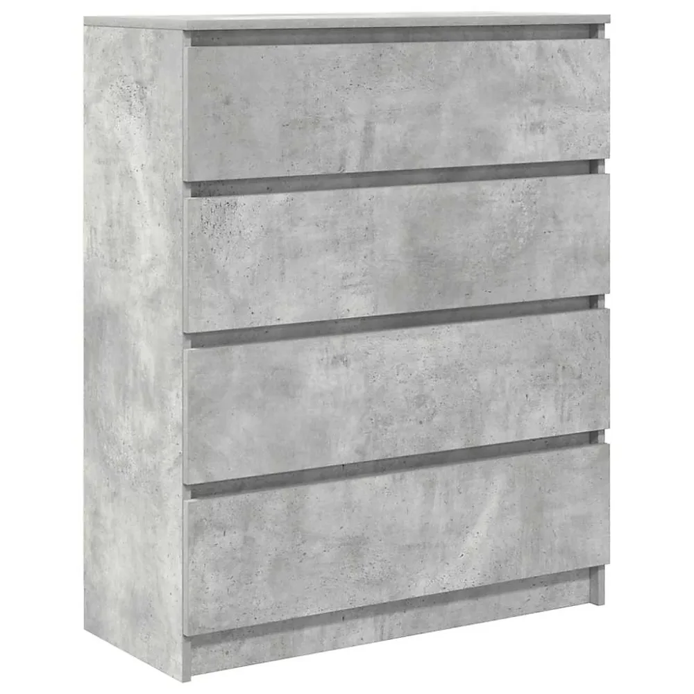 Buffet gris béton 80 × 35 × 99 cm bois d'ingénierie vidaXL