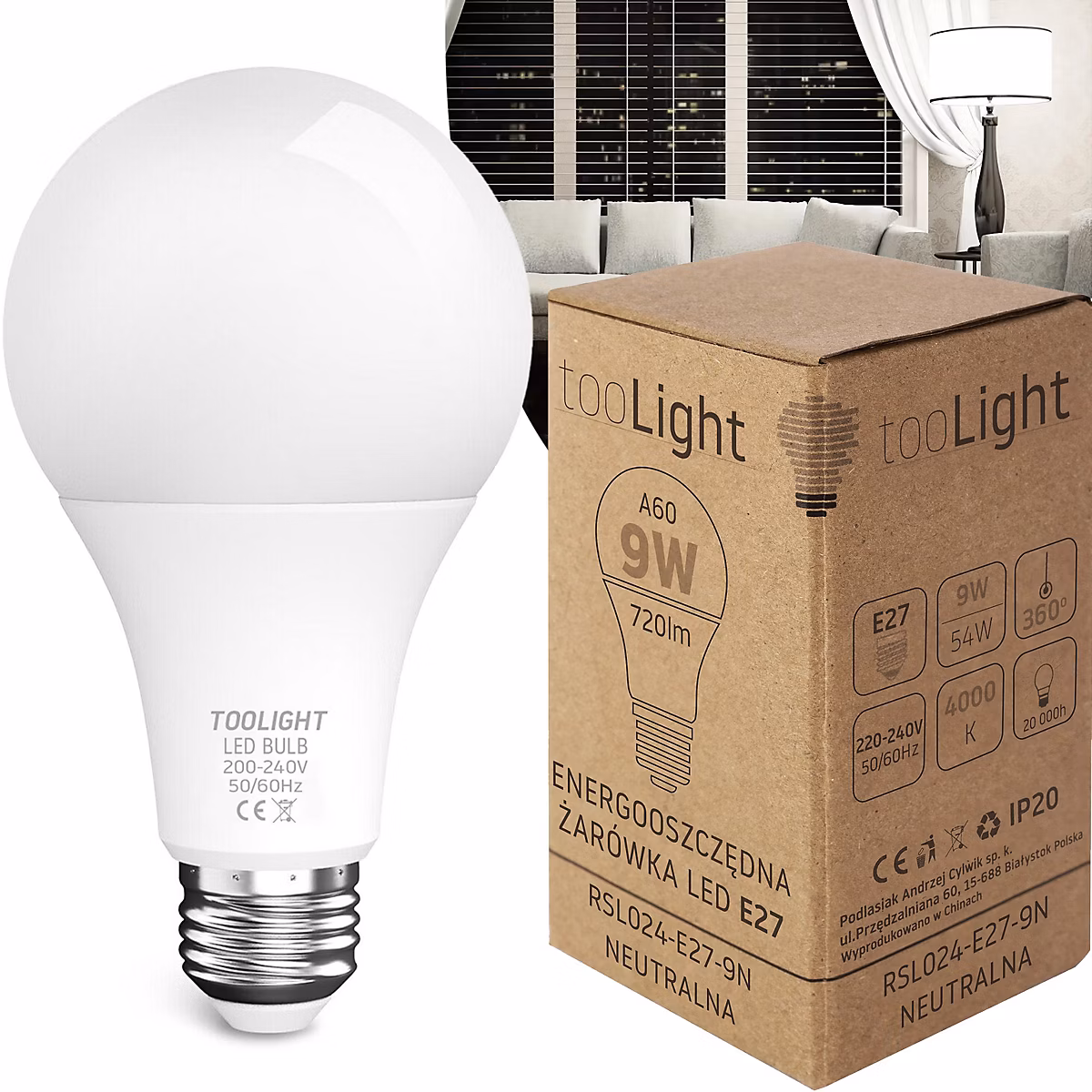 AMPOULE LED 9W NEUTRAL E27 230V RSL024 | Ampoule