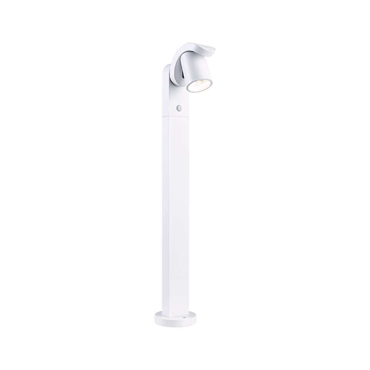 Luminaire et éclairage extérieur – Borne lumineuse LED Cuff Détecteur de mouvement crépusculaire (IR) IP44 782mm 3000K 10W 700lm 230V 70 Blanc Aluminium