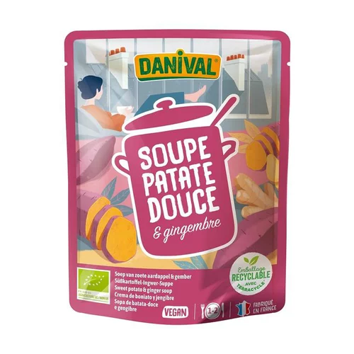 Soupe patate douce & gingembre bio Danival – 50 cl