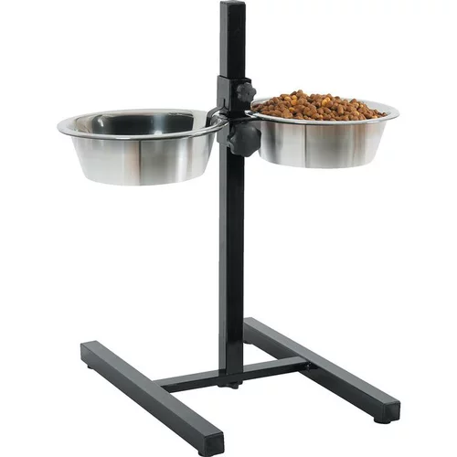 Support réglable avec 2 bols en inox grand modèle pour chien Zolux - 2,5 L