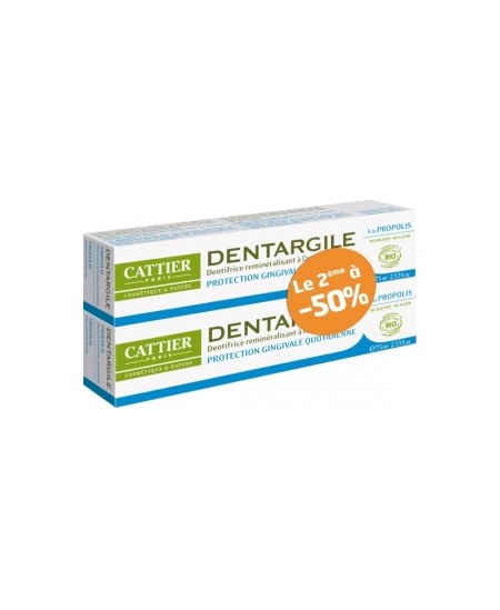 Cattier Lot de 2 Dentargile Propolis 2 x 100g