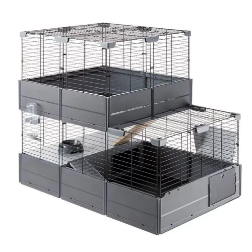 Cage habitat modulable Multipla double Ferplast - 107,5 x 72 x 96,5 cm