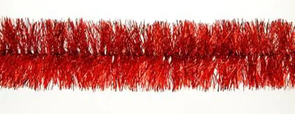 Guirlande scintillante en plastique coloris rouge Ø 75 mm - 2 m