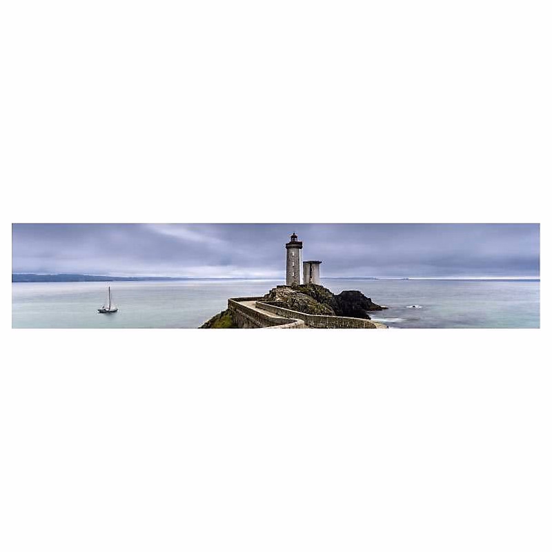 Brise vue imprimé PHARE DU PETIT MINOU – H.1 x L.5 m, 100% occultant, Made in France par Scenolia + kit de fixation offert