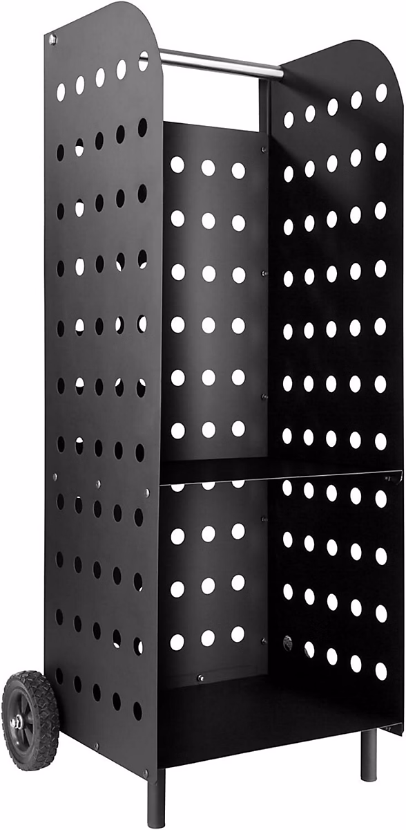 Chariot à bois sur roulettes Range – bûches intérieur 53, 5 × 41 × 112 cm, Accessoires pour cheminée Rangement Bois interieur