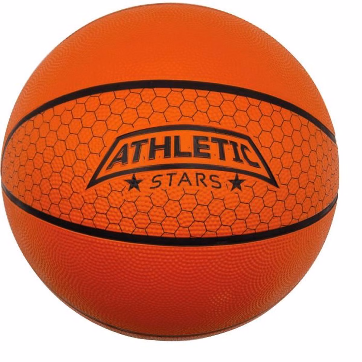 Ballon de basket ATHLETIC STARS Taille 5 orange caoutchouc – Réf. BOLYRLXPO7315357150