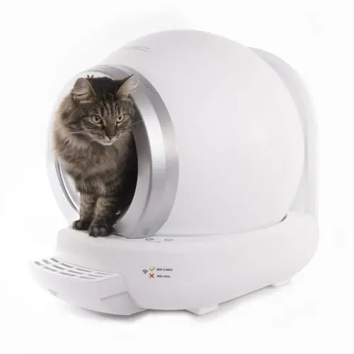 Maison de toilette automatique pour chat coloris blanc Martin Sellier - 65 litres