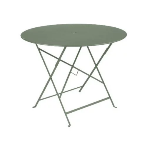 Table ronde pliante en acier coloris cactus Bistro Fermob - Ø 96 x 74 cm
