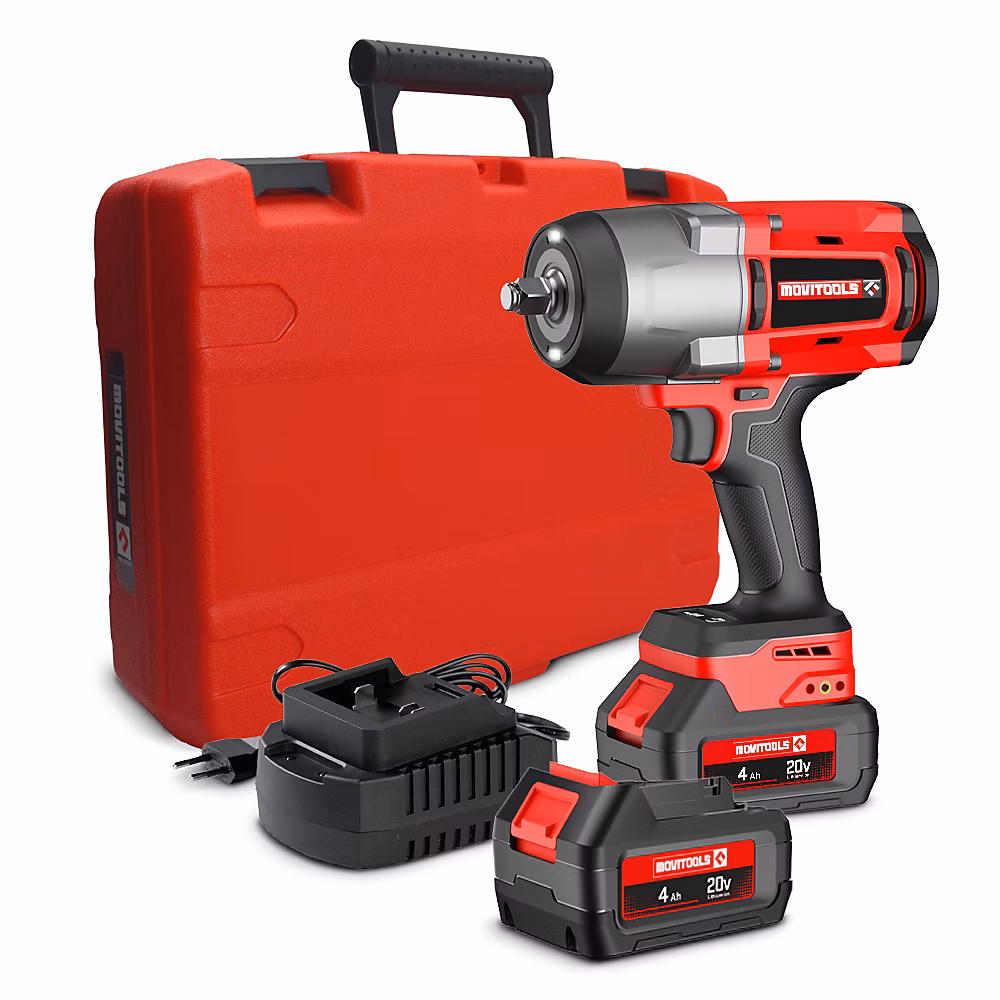 Boulonneuse à chocs brushless sur batterie 20V – 1880Nm, 2 batteries 4Ah + chargeur rapide.