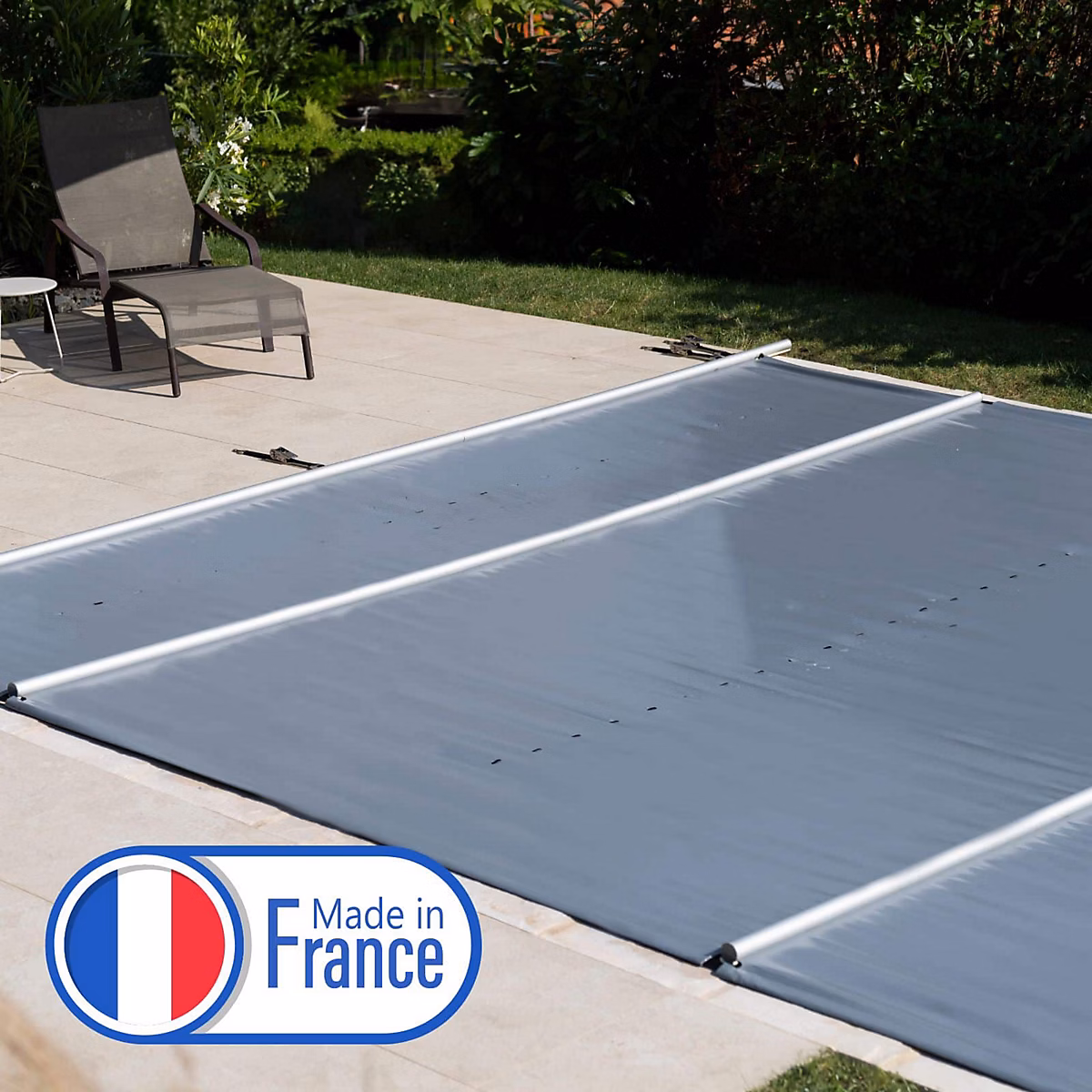 Bache à Barres pour Piscine 7 × 4 m – Conforme Sécurité, Grise, Coverkit
