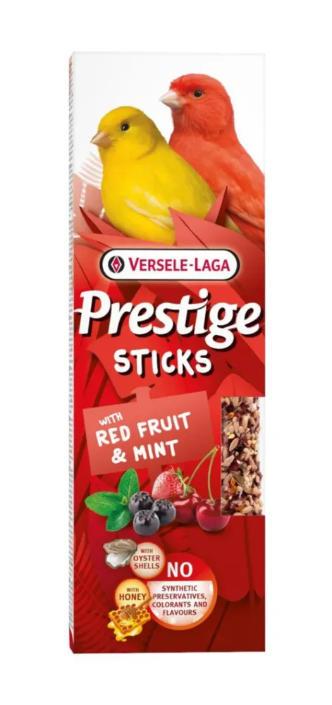 Friandises pour canaris Versele Laga Prestige Sticks Fruits Rouges & Menthe - 2 x 30 g