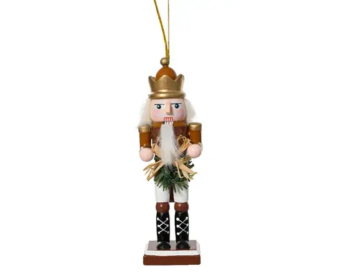 Casse-noisette multicolore à suspendre en bois de pin - 3,5 x 3 x 12,5 cm