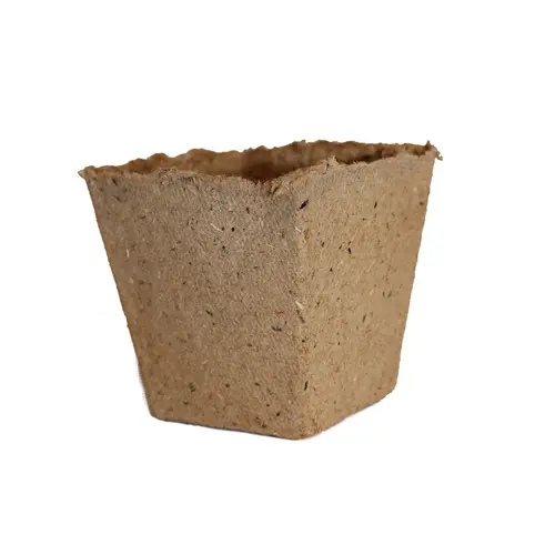 Lot de 20 godets carrés biodégradables - 8 x 8 cm