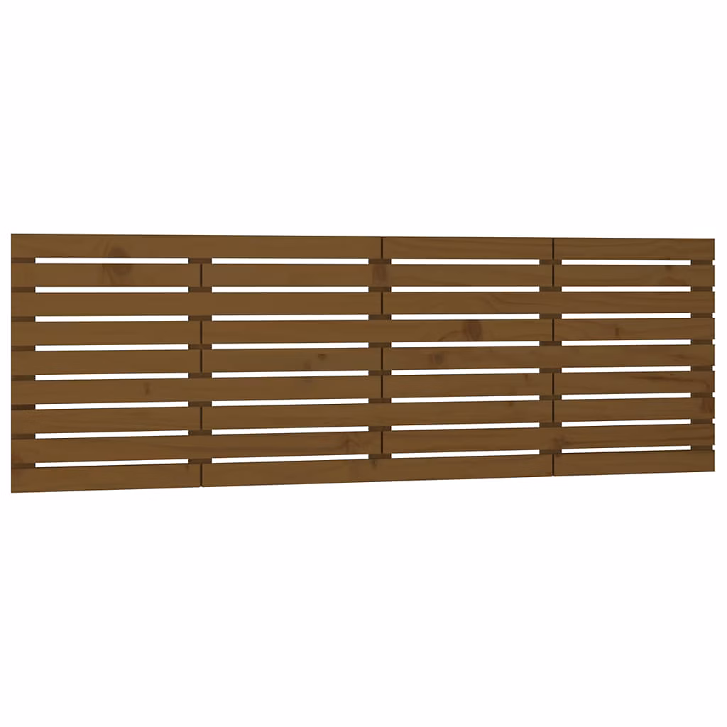 824721 vidaXL Tête de lit murale Marron miel 206 × 3 × 63 cm Bois massif de pin