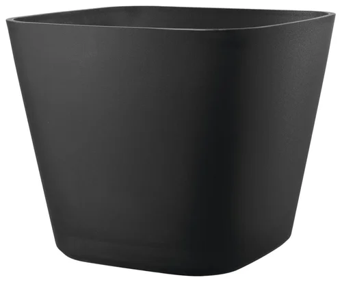 Pot en plastique injecté coloris gris Deroma Origin Quadro anthracite - 28 x 28 x 23,5 cm