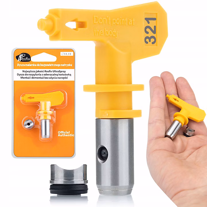 Buse de Pulvérisation Airless Ultra Spray 321 – Jet 15 cm, Haute Précision, Pour Peintures Façade Extérieure