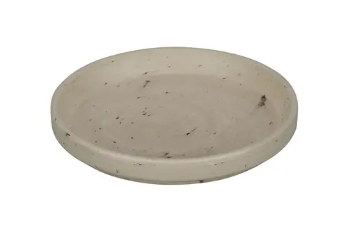 Soucoupe coloris gris en granite - Ø 11,2 x 1,6 cm
