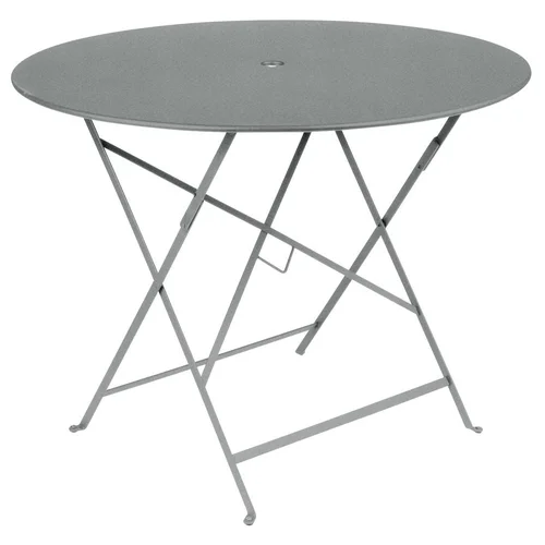 Table pliante Bistro coloris gris en acier Fermob - Ø 96 x 74 cm