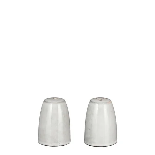 Ensemble salière et poivrier en grès gris– 7 x 5 cm