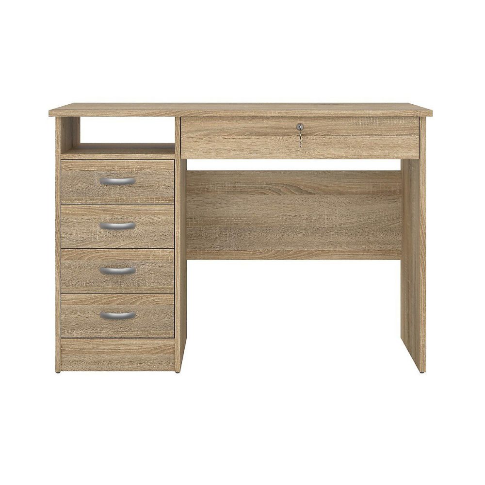 Bureau 5 tiroirs dont 1 fermant à clés L109 – 3 cm INTERDIT ITALIE | FUNCTION