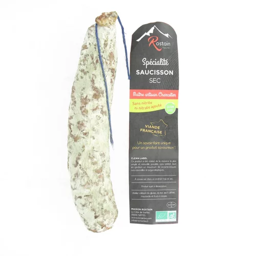 Saucisson sec pur porc Rostain - 180 g