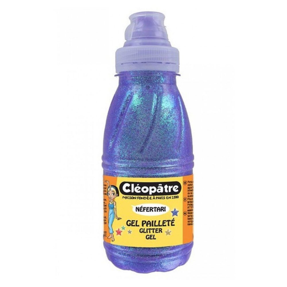 CLÉOPÂTRE Gel paillete neon ultra violet 250ml – 250ml violet