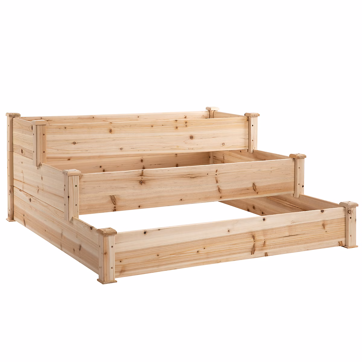 Pot de fleurs, bac, jardinière et carré potager – Carré potager en escalier 3 niveaux