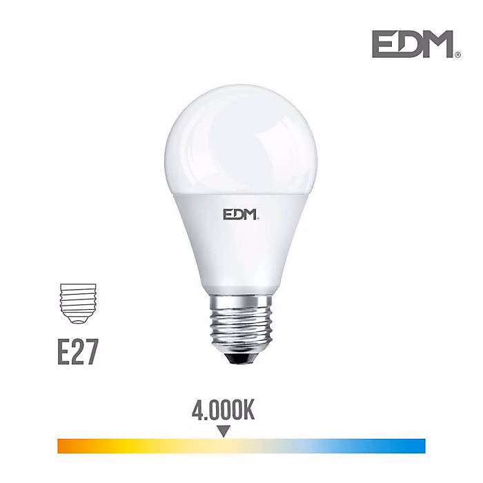 Ampoule LED standard E27 17W 1800 lm 4000k lumière du jour – EDM 98354