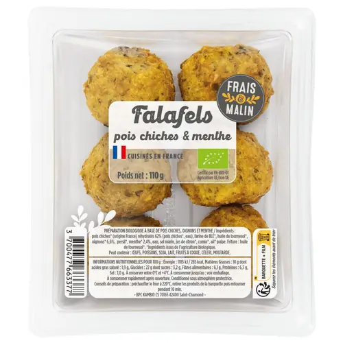 Falafels bio pois chiche et menthe Frais et malin - 110 g