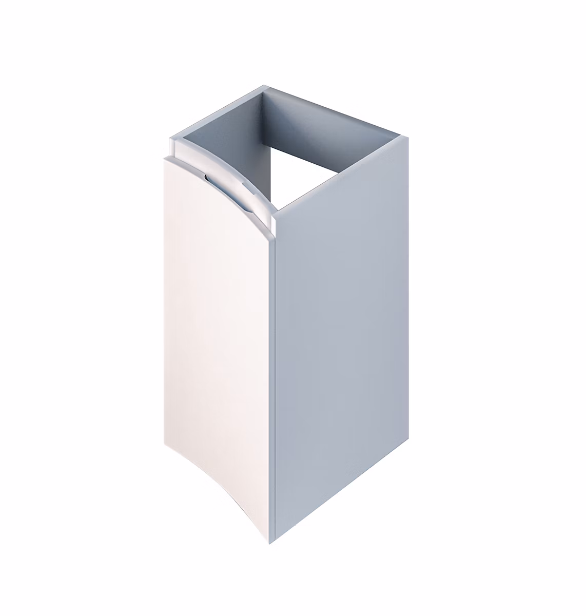 Meuble complément sous vasque l.34 cm – blanc mat, version gauche, Vague