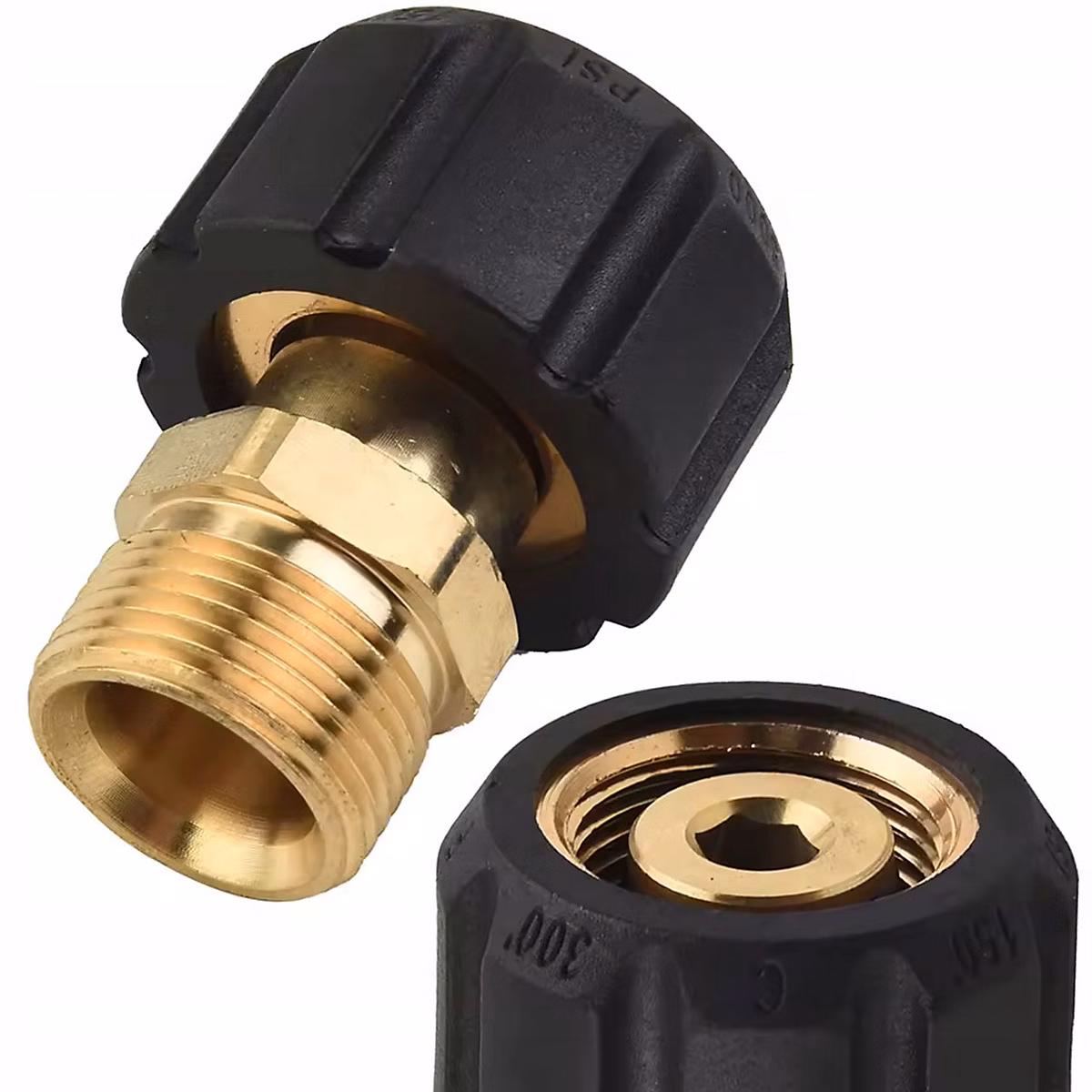 Adaptateur Réducteur M22 | 3/8 Externe – Laiton Haute Qualité – Compatible Nettoyeur Haute Pression Kärcher HD HDS