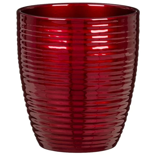Cache pot en céramique rouge Scheurich 669 Orchidées Bordeaux Brilliant - Ø 14 cm