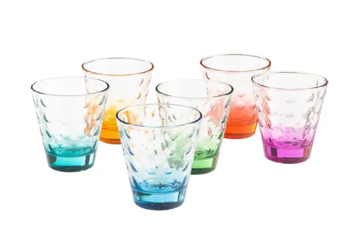 Verres 25 cl en assortiment pastel Optic - L’ensemble de 6
