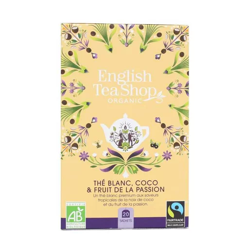 Thé blanc bio coco et fruit de la passion English Tea Shop - 20 sachets
