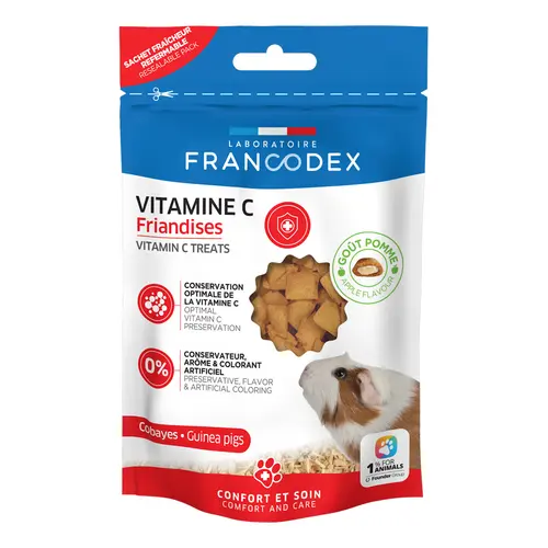 Friandises vitamine C pour cochon d’inde en sachet de 50 g