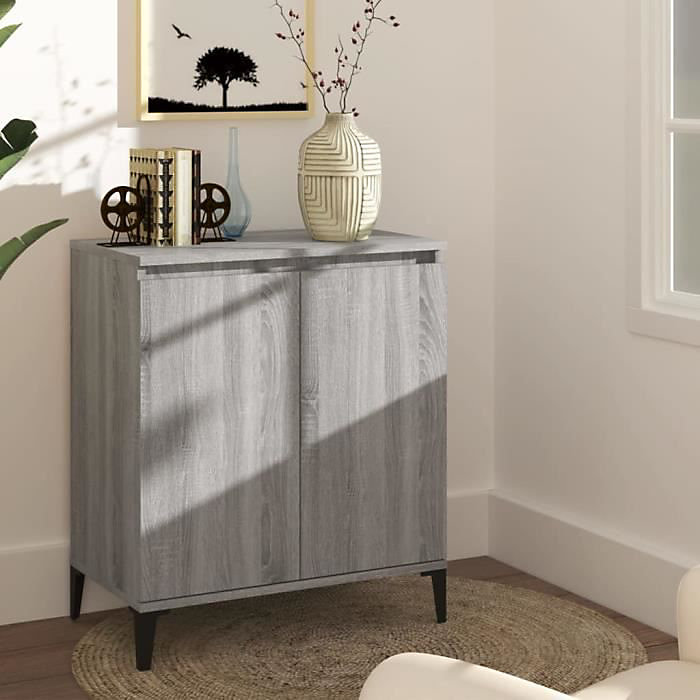 815160 vidaXL Buffet Sonoma gris 60 × 35 × 70 cm Bois d'ingénierie