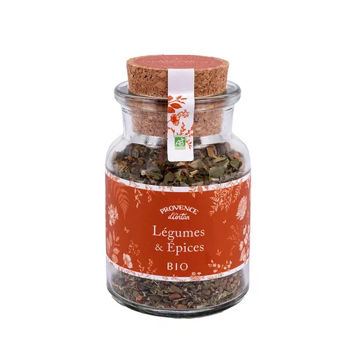 Melange legumes plantes et épices bio en pot Provence d’Antan - 40 g