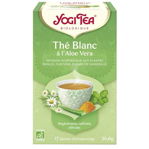 Yogi Tea Thé blanc aloé vera – La boîte de 17 sachets