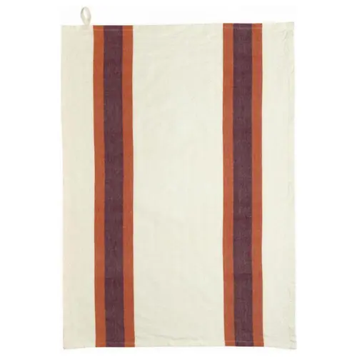 Torchon recyclé Lave Yuna coloris orange en coton - 50 x 70 cm