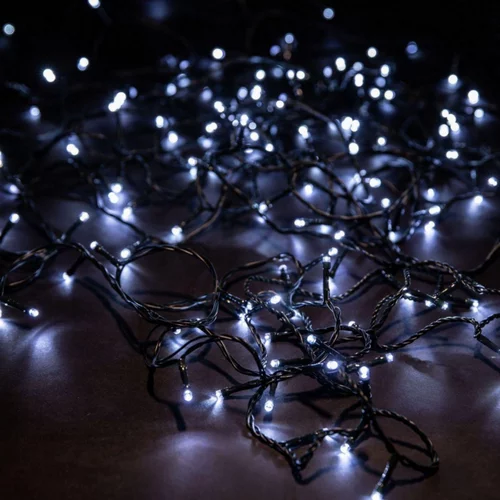 Guirlande lumineuse LED à lumière animée blanc sur secteur - 25 m