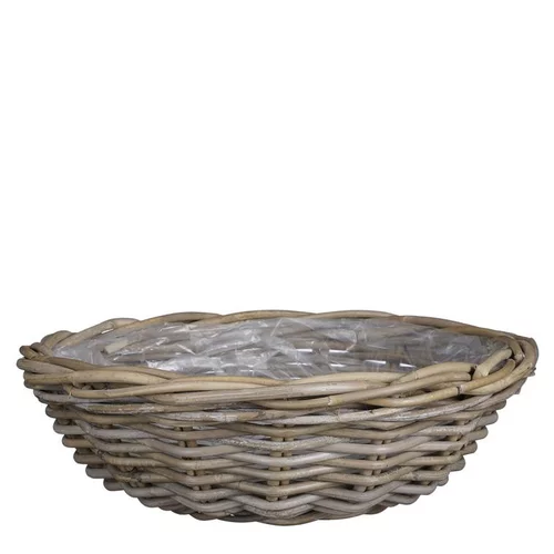 Panier rond en osier gris Marcia - Ø 41 x H 12 cm