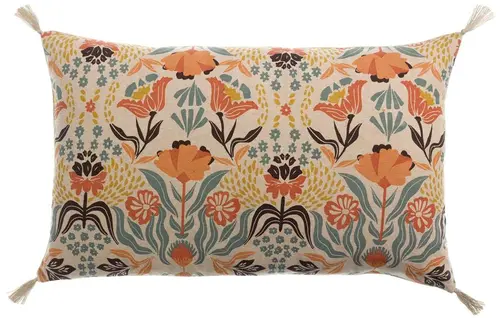 Coussin coton imprimé multicolore Youri - 65 x 40 cm