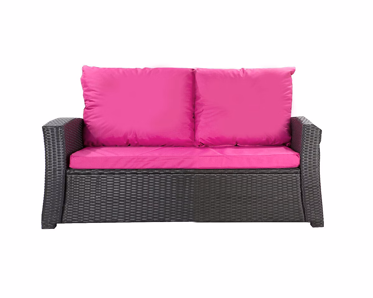 Coussins de canapé meubles de jardin en résine tressée Rose – Coussins balançoire 100x60x50 Coussin pour banquette 2 places