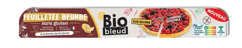 Pâte feuilletée bio pur beurre à la farine de lin jaune Biobleud - 250 g