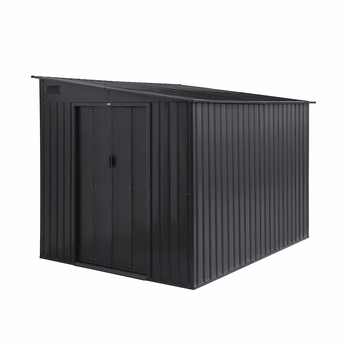 Abri de jardin acier 5.5m² avec kit d'ancrage anthracite L 258 x l 212.5 x H 195cm – Lome
